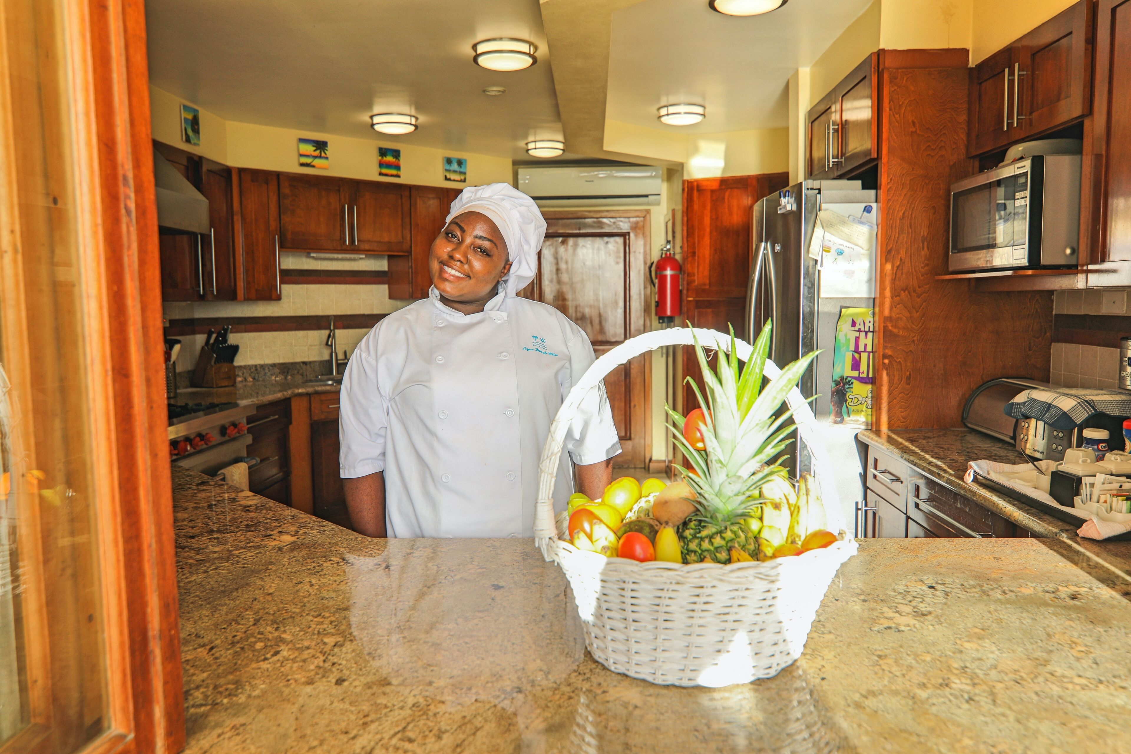 The chef in the kitchen.