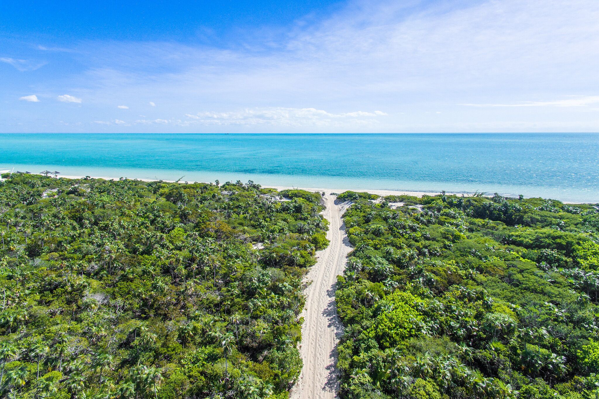 A sand path to the beach.
